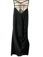 Fashion Nova Ruched Side Bodycon Black Mini Dress- Small