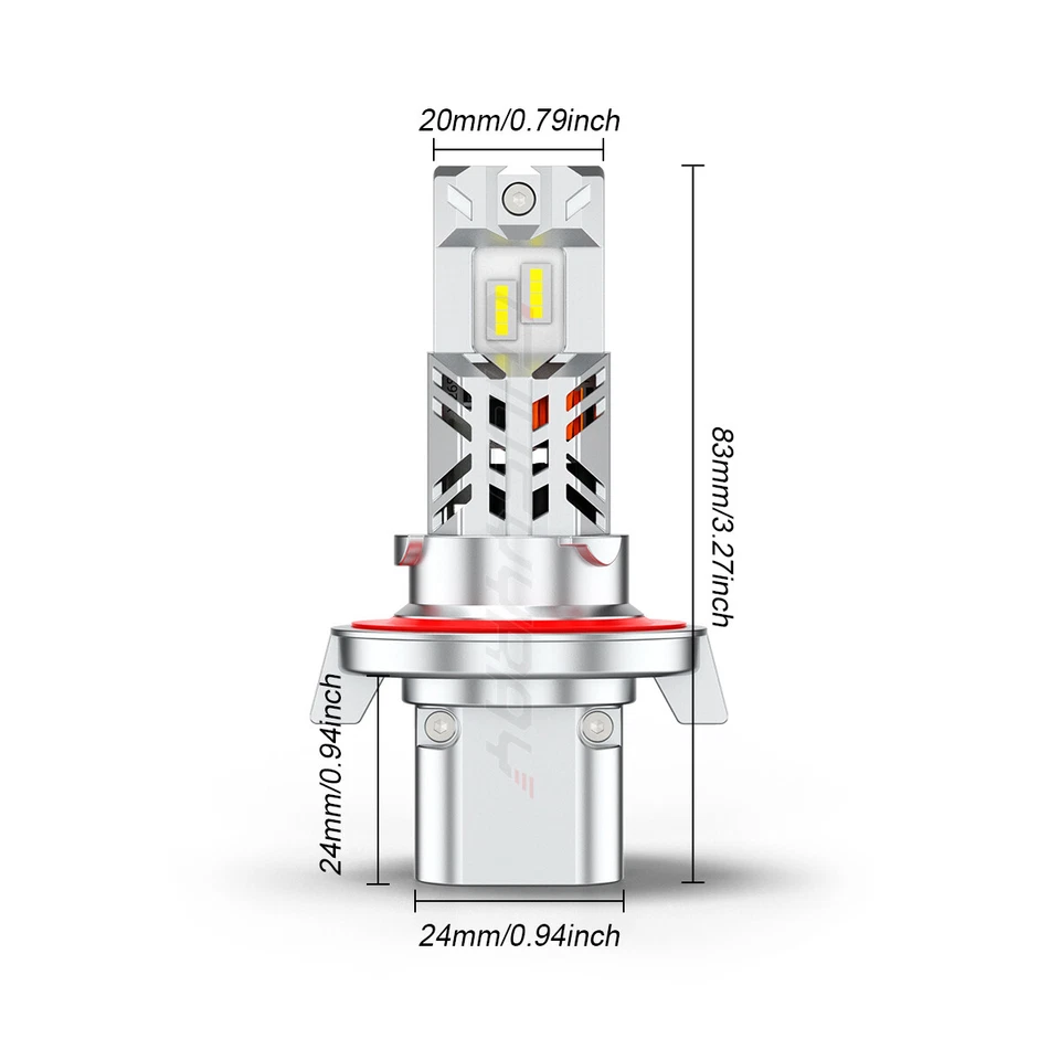 Комплект из 2 светодиодных фар дальнего/ближнего света 9008 для Mitsubishi Raider 2006-09 годов выпуска - Изображение 2 из 4