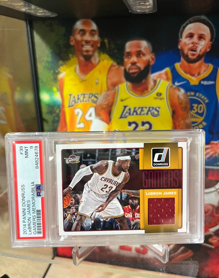 2014-15 Panini Donruss LEBRON JAMES #39 Gamers Memorabilia GW Patch PSA 9 Mint - Image 2 of 4