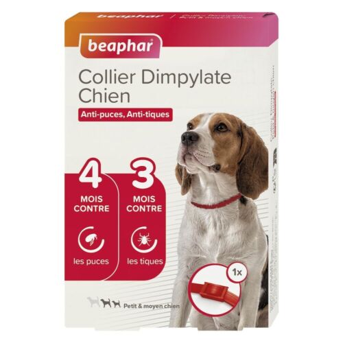 Collier Dimpylate anti-puces et tiques, petit chien et moyen chien - Photo 1/1