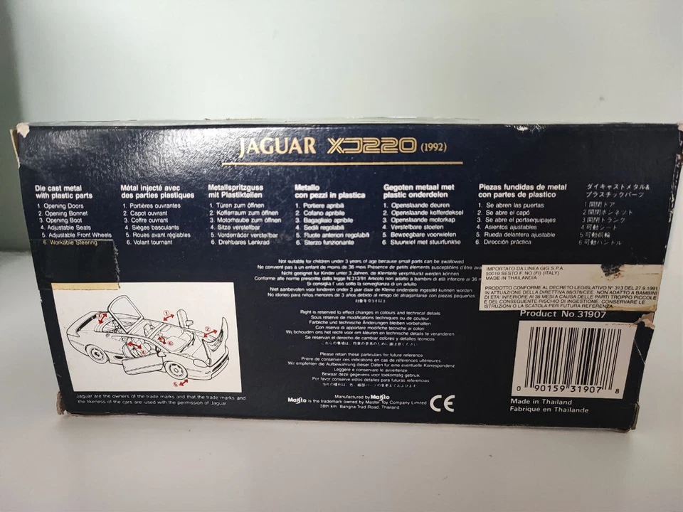 MAISTO Jaguar XJ220 1992  1/24 Codice: 31907 - Immagine 2 di 4