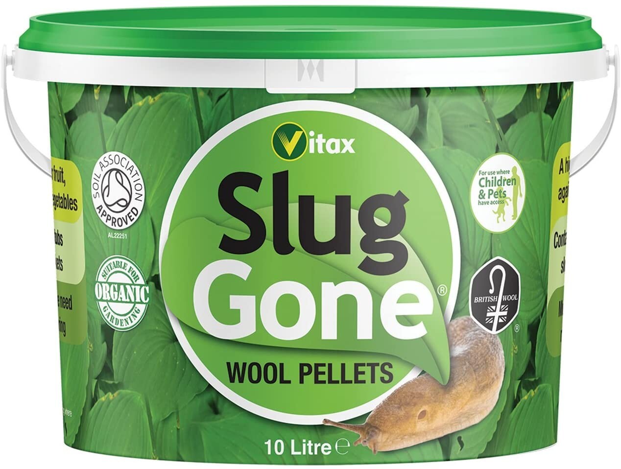 Vitax Slug Gone Natural Wool Barrier Pellets Slug & Snail Control 10 litre