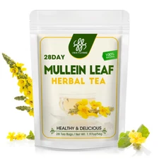 Mullein Tea Bags For Lung Cleanse Herbal Leaf of Flowers Detox Enhance Immune
