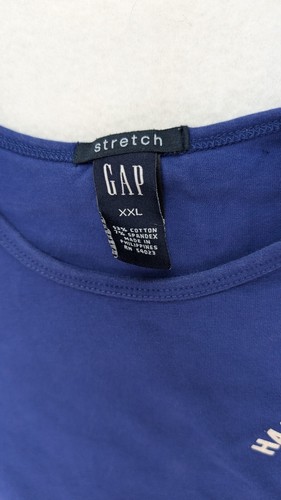 Gap Girls T-Shirt Blue Lace-up Short Sleeve Sparkle Graphic Size XXL Stretch - Picture 4 of 17