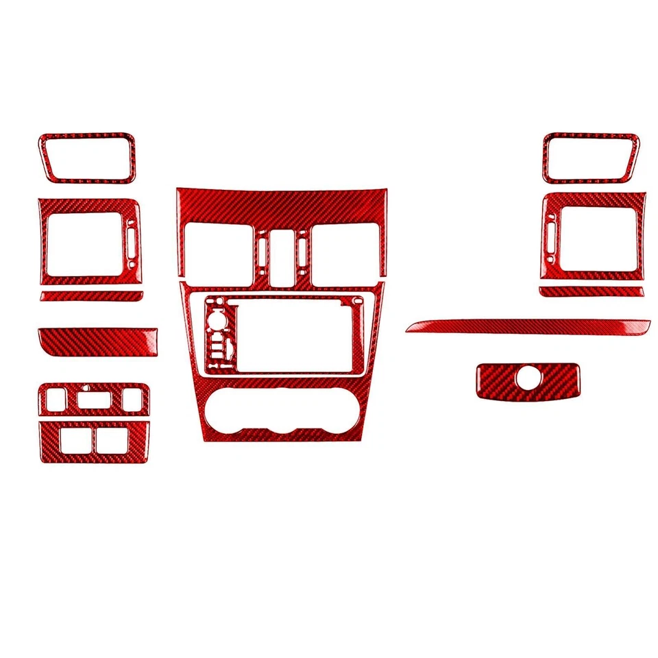 Kits de painel console central de fibra de carbono vermelho para Impreza XV Crosstrek 2012-14 - Imagem 2 de 4