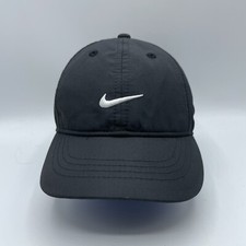 Nike Dri Fit Hat Baby Infant Adjustable Strapback Black Baseball Cap Swoosh Logo