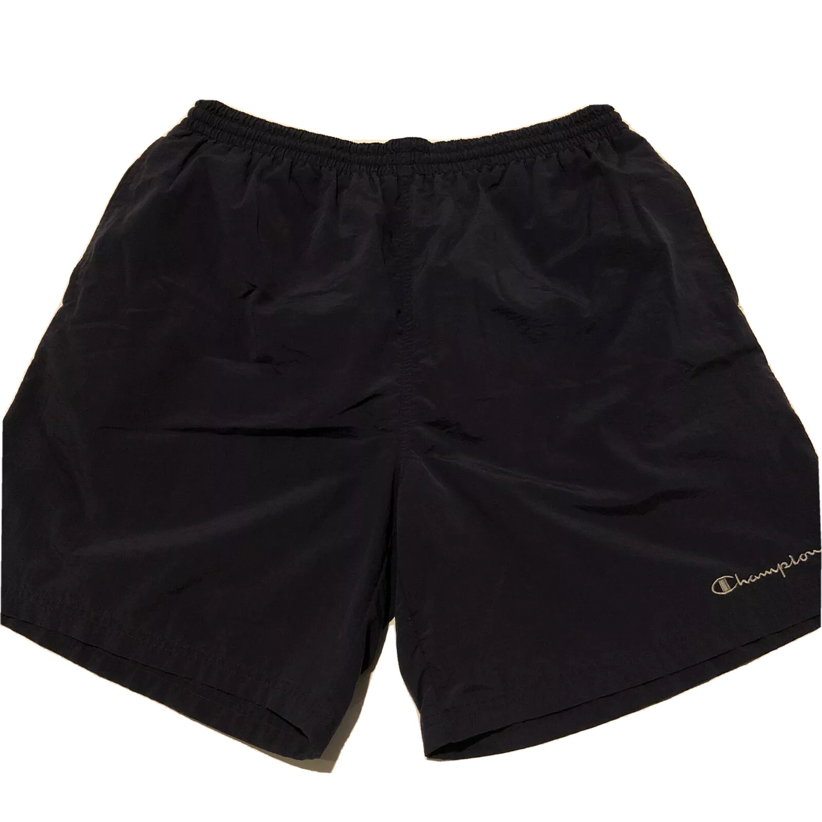 Vintage Champion Shorts Men's Large L Athletic Swim Trunks 90s Navy Rare Bathing
