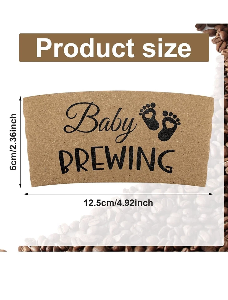 Mangas para taza de café baby shower 50 unidades Foto 2 de 2