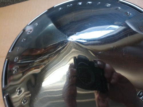 Wheel Center Caps Group Of 3 American Motors AMC Dog Dish Hubcap OEM USED 10" - Picture 5 of 10