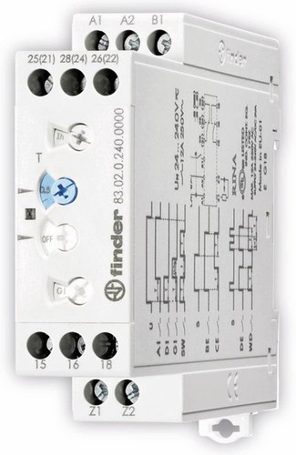 Finder Multifunktions-Zeitrelais 83.02.0.240.0000 - 24 - 240 V AC/DC, SPDT Neu - Bild 2 von 24