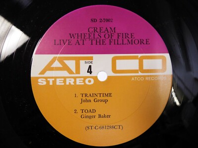 CREAM WHEELS OF FIRE LIVE AT THE FILLMORE 2XLP VINYL ALBUM | eBay