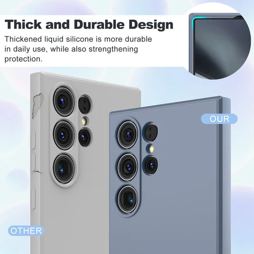 Für Samsung Galaxy S25 S25 Plus S25 Ultra Silikon Hülle Case Cover + Hartglas - Bild 32 von 46