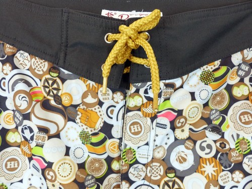 Original Penguin Swim Board Shorts Mens 30 Retro Slogans Button Pins Print Pool - Picture 9 of 17