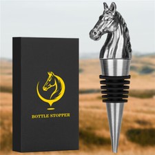 Unique Bottle Stopper Saver Wine Stoppers for Bar Party Metal Head of Horse Gift