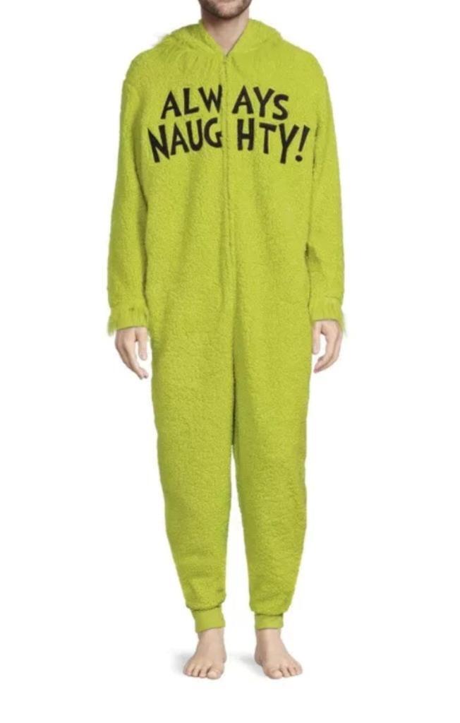 The Grinch Dr Seuss Union Suit One Piece sleepwear Pajamas Men