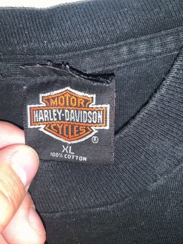 VTG Harley Davidson Men's Black Back Bay Boston MA T Shirt Size XL Made in USA - Picture 3 of 5