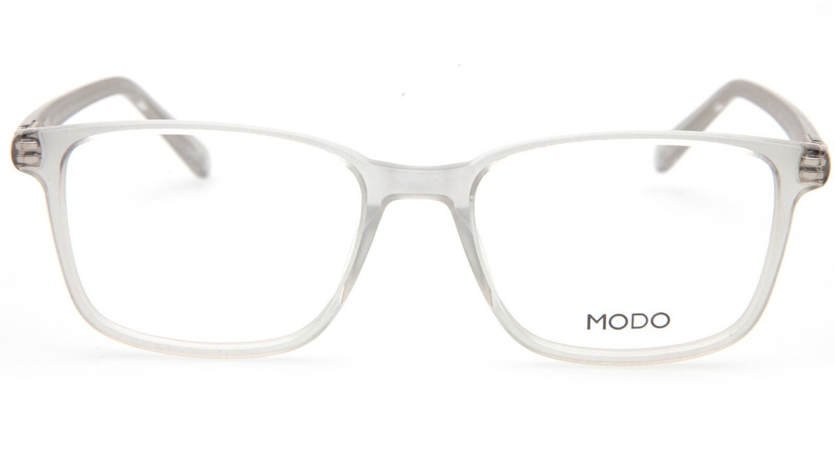 Modo 6531 GRYCR Clear Grey Eyeglasses Frames 52-18-140 G3 Full Rim Rectangular MODO 6531 Eyeglasses Frames Only 52-18-140mm GRYCR Grey  main image 2