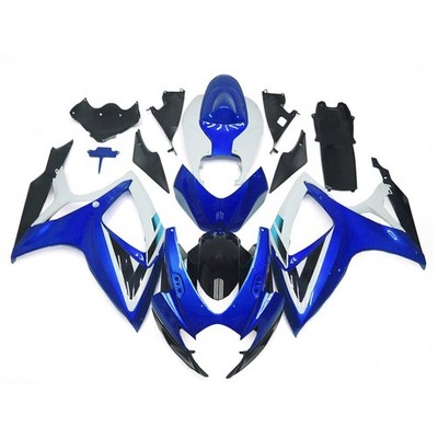 ABS Plastic Full Body Kit for GSXR600 GSXR750 2006-2007 Gloss Blue Black White