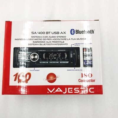Majestic Autoradio Audio Car System SA 400 BT USB Bluetooth MP3 WMA USB Micro SD