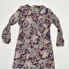 Tommy Hilfiger Women's Shift Dress Pailey Long Sleeve Polyester Purple Size 14