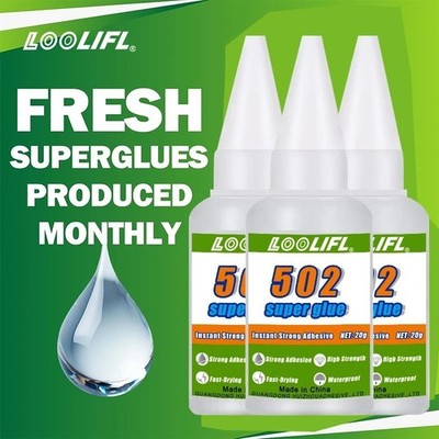 502 Super Glue Cyanoacrylate Instant Strong Adhesive Multi Purpose Repair