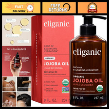 100 Pure Cold Pressed Organic Jojoba Oil for Face  Hair, 8oz - Natural Moistur