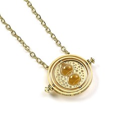 Collar Harry Potter enchapado en oro Spinning Time Turner
