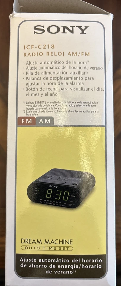 Sony Dream Machine Clock Radio - Black  With Original Box & Paperwork!! - Image 3 of 4