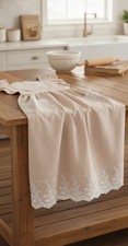 Vintage Lace Ruffle Apron for Women, Adjustable, 2 Pockets, Cross Strap