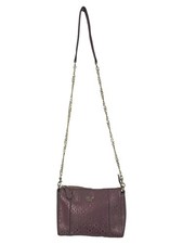 Borsa a tracolla donna Guess 1981 viola stampa logo tracolla catena elegante