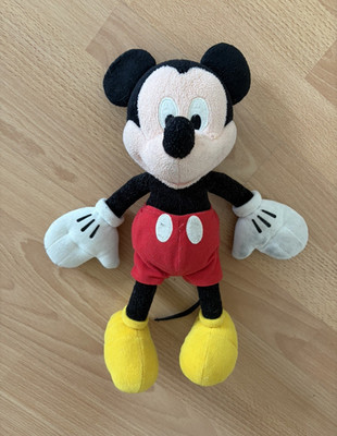 Disney Mickey Mouse Plüschtier Figur Stofftier schwarz rot gelb