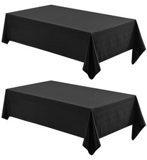 2 Pack Rectangle Tablecloth, 60x120 inch, Water Resistant Wrinkle Free Linen ...