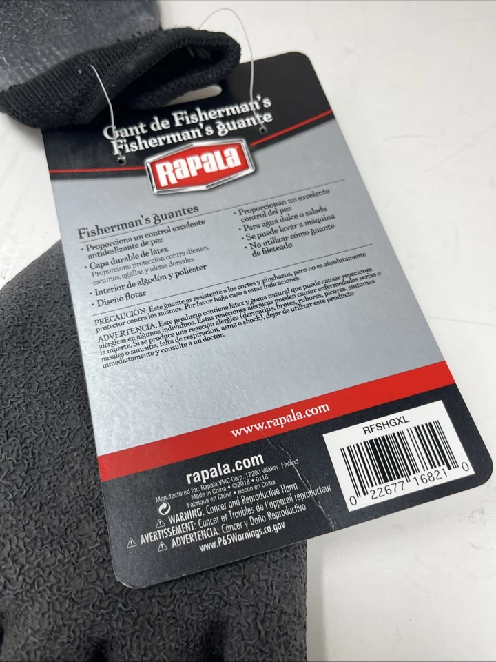Guantes de Pescador Rapala - Guantes de Pesca Antideslizantes Guante de Agua Dulce y Salada Foto 2 de 3