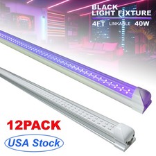 12Pack 48inch 40W LED UV Black Light Bar Fixture Ultraviolet Lamp for DJ Party