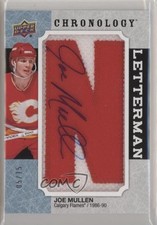 2018-19 Chronology Letterman Letter Relics 5/15 Joe Mullen Patch Auto HOF 01ad