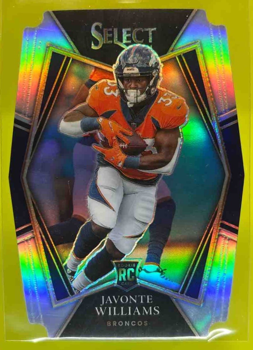 2021 Panini Select Javonte Williams Denver Broncos #157 RC Premier Level