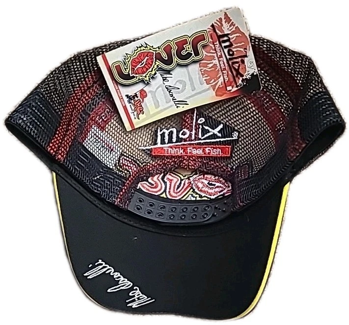 Mike Iaconelli ÚNICO EN SU CLASE Firmado Personalizado Molix Banner/Sombrero Oficial Amante Raro Foto 2 de 3