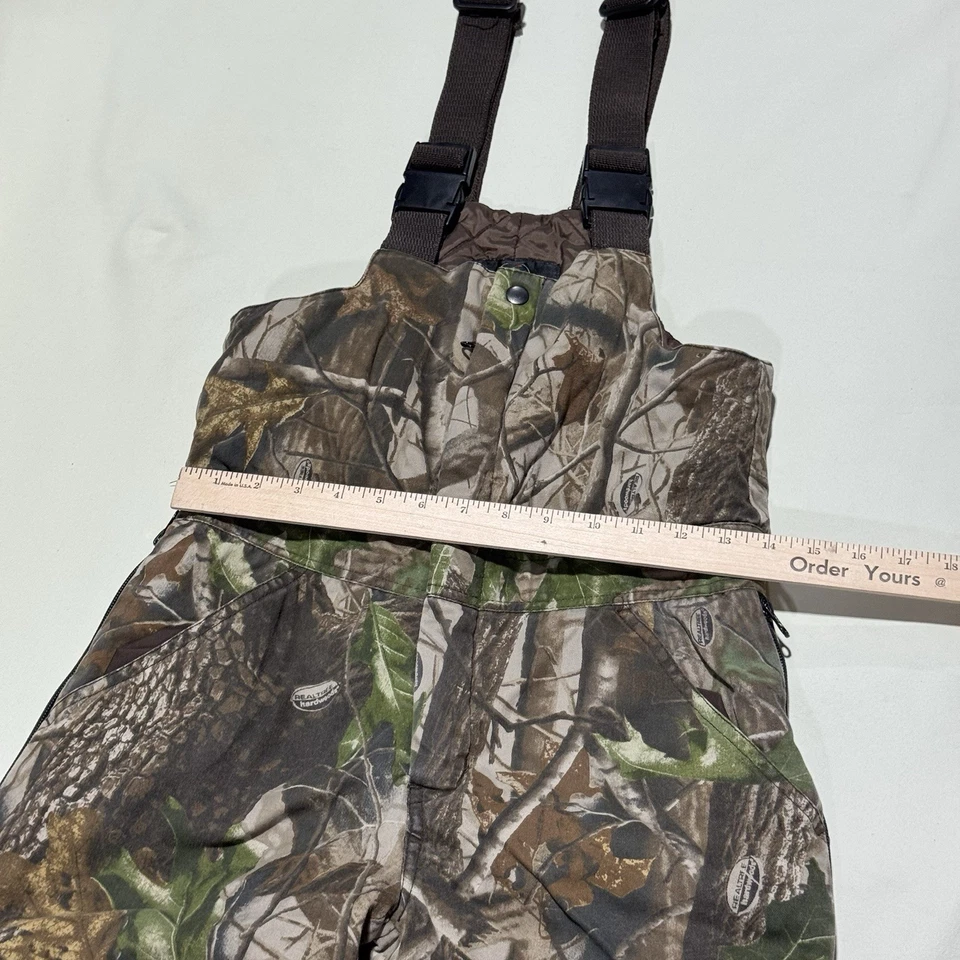 Mono con tirantes RedHead camuflado juvenil mediano Realtree madera dura caza trabajo aislado Foto 3 de 4