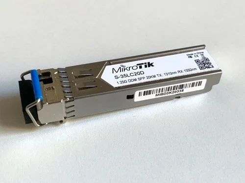 MikroTik S-35DLC20D 1G Singlemode 1310nm 20km SFP - NEU