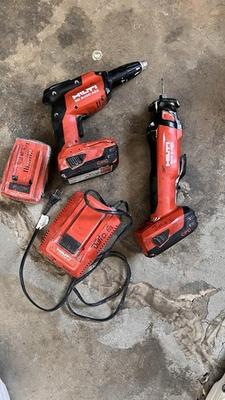 #ad #ad Hilti Screw Gun Rotor 3 Batteries And Charger $284.00