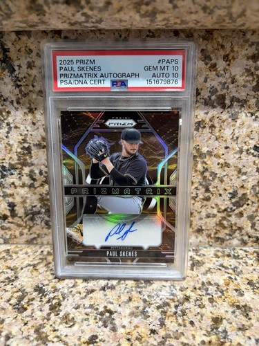 Paul Skenes #PA-PS — 2025 Panini Prizm Prizmatrix Autograph baseball card