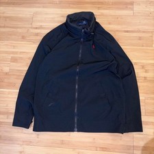 Vintage Polo Ralph Lauren Youth Large Black Zip Harrington Jacket Hidden Hood