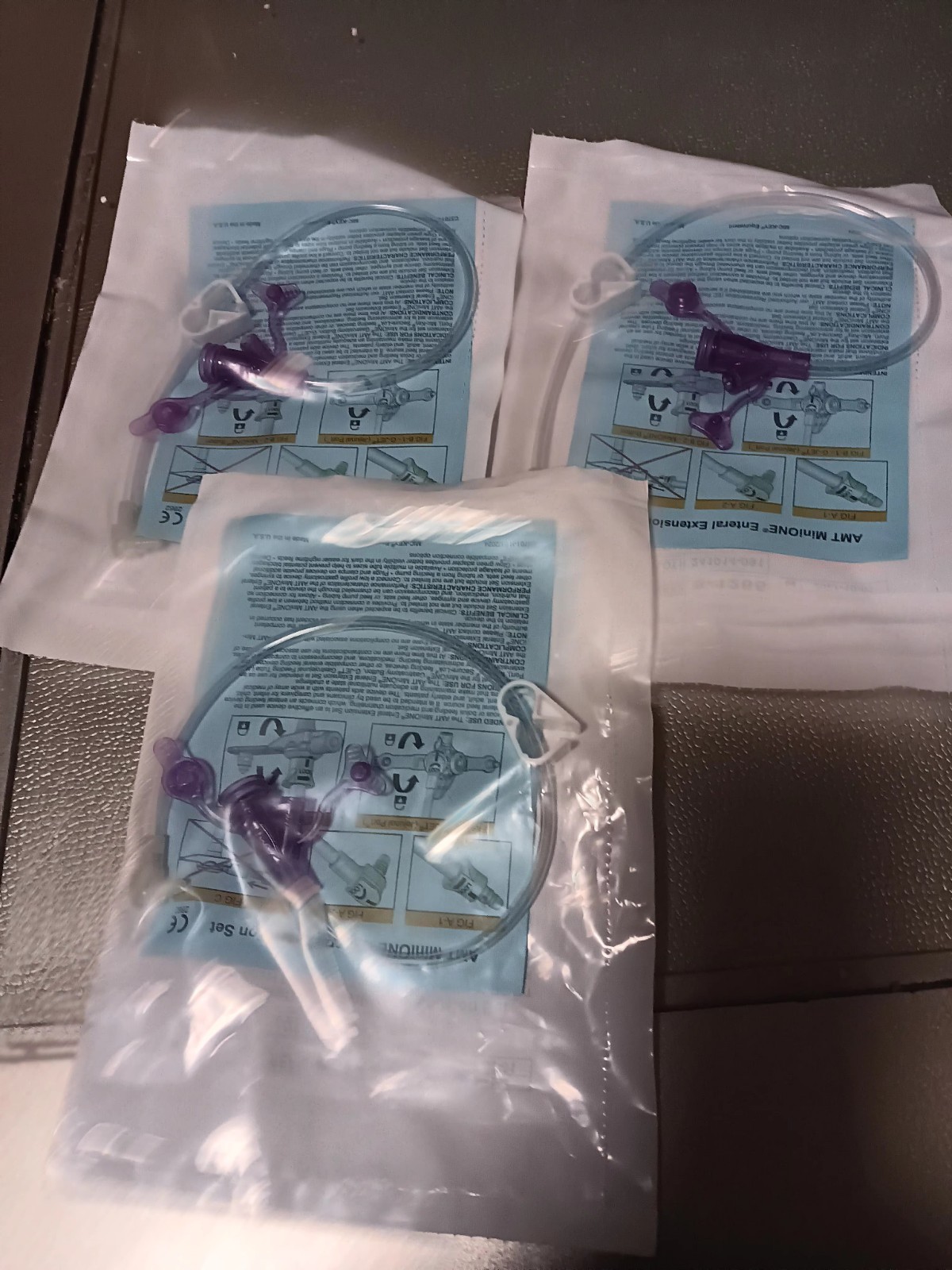 AMT MiniOne 12-inch External Extension Set with Single Port Pack of 12