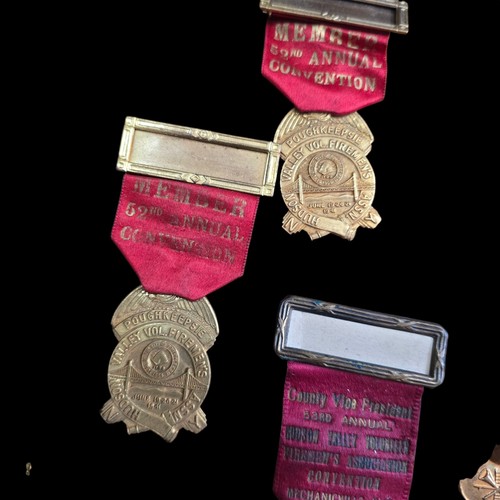 Volunteer Fireman's Association Hudson Valley Covention Ribbon Medals 1927-50 - Picture 9 of 16