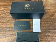 Versace empty sunglass black box with microfiber cleaning cloth 7.3" x 3.3"
