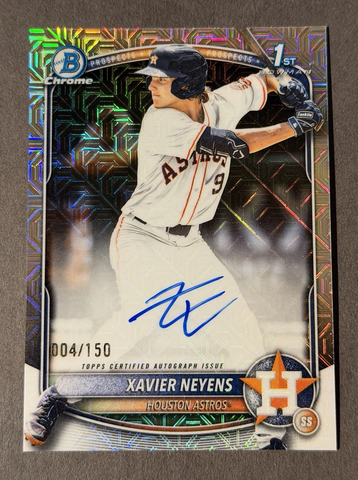 2025 Bowman Draft Xavier Neyens Chrome Auto HTA Choice Refractor 1st #004/150