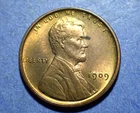 1909-VDB Lincoln cent  BU R/B