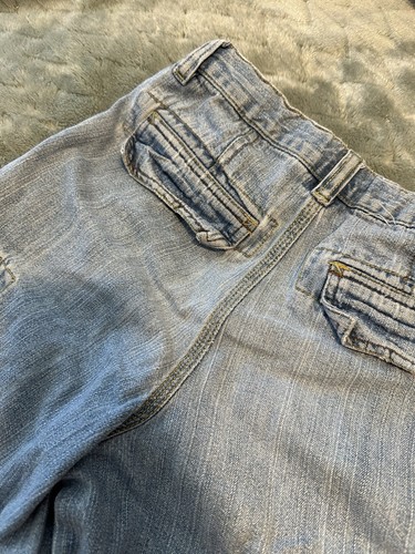 VTG Gap Boys Y2K Size 12 Cargo Denim Jean Shorts Jorts Z1007 - Picture 10 of 13