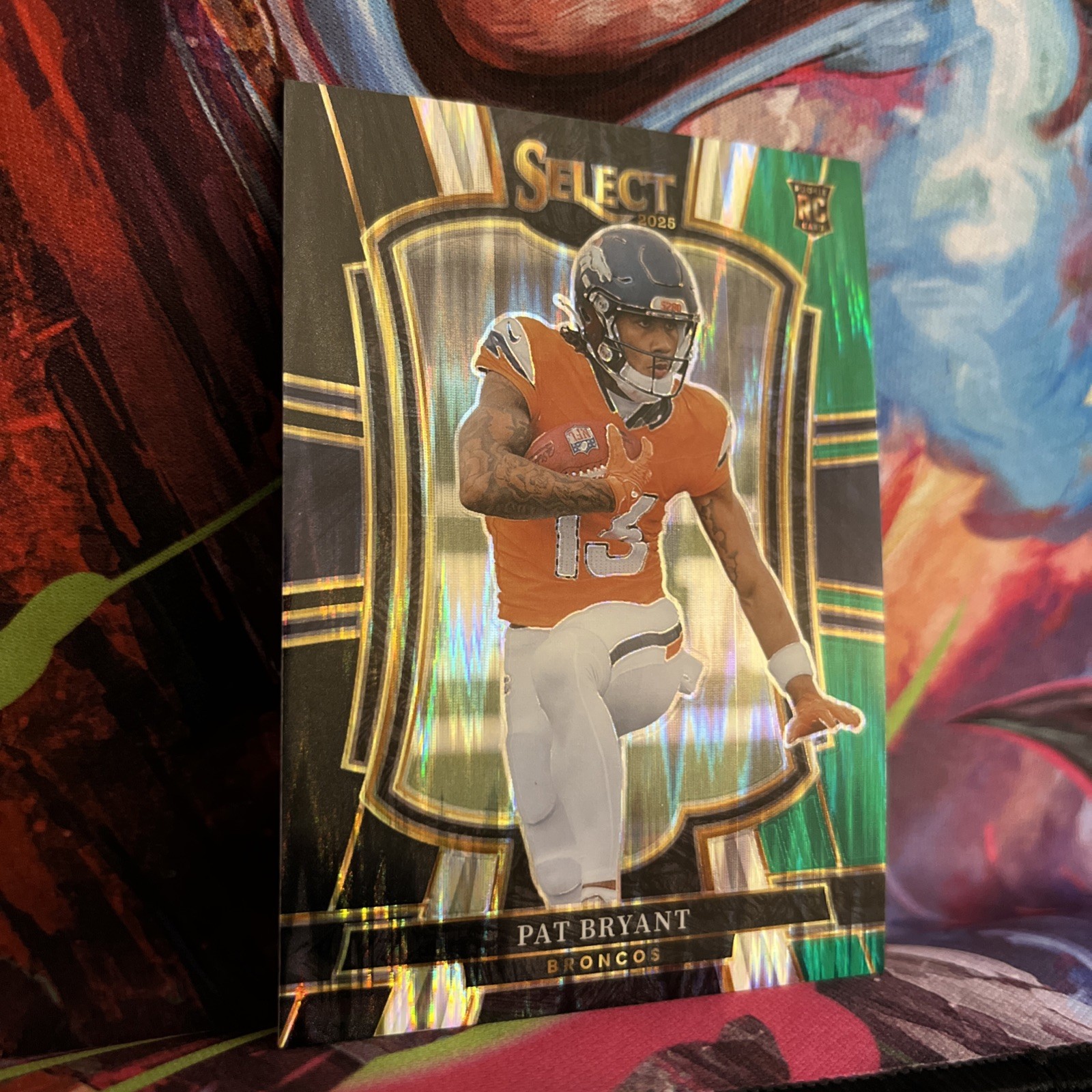 2025 Panini Select -Premier Level Pat Bryant #112 Black & Green Shock Prizm (RC)