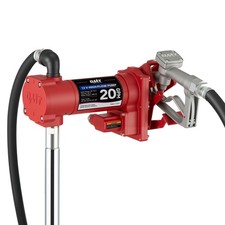 Fuel Transfer Pump 12V 20 GPM Gasoline Diesel Pump with Nozzle for Truck Boat